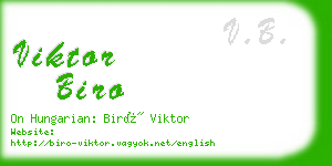 viktor biro business card